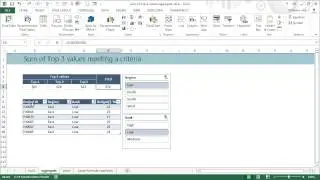 Top 3 values sum using AGGREGATE function