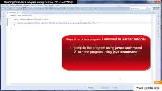 Core Java Tutorials 06 - Running first Java program using Eclipse IDE - HelloWorld