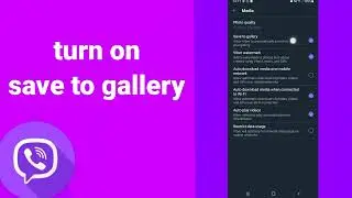 How To Turn On save to gallery On viber App