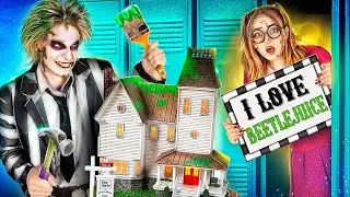 Как Построить Домик в Стиле Beetlejuice? Мейковер из Вампира в KITTINAP!