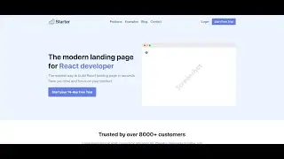 Tailwind CSS Landing Page Template built in React, Next JS and TypeScript