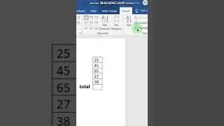 Sum in MS Word