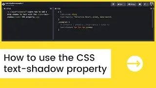 How to use the CSS text-shadow property to add a drop shadow to text