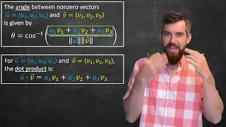 Angle between vectors leads to defining the Dot Product | Multivariable Calculus