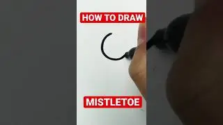 How To Draw Mistletoe Easy #shorts