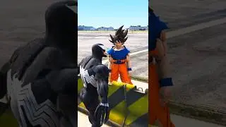 GTA V RANDOM GOKU VS BLACK VENOM SLAP BATTLE #shorts