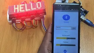 Max7219 8×8 LED Matrix Scrolling Text control using Bluetooth and Android App.