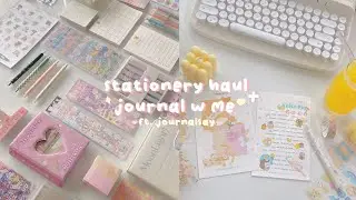 huge stationery haul + journal with me 🍋🌼 ft.journalsay!