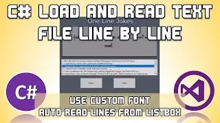 C# Projects - Load and Read Text File Line by Line in Windows Form and Visual Studio