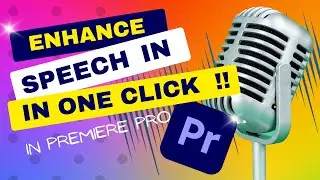 Easy! Professional speech audio in one click.  Premiere Pro Tutorial 🎙️