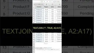 TextJoin function in Excel
