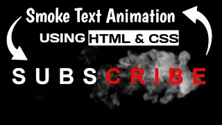 Animated Smoke Text with CSS | CSS Animation Effects