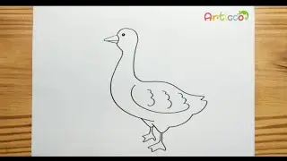 How to Draw A GOOSE EASY STEP BY STEP