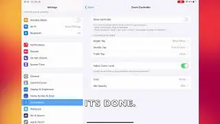 HOW TO ENABLE OR DISABLE ADJUST ZOOM LEVEL IN IPADOS 13.6 (IPAD)