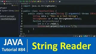 Java Tutorial #84 - Java StringReader Class with Examples