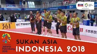 Sukan Asia Indonesia: Sepak Takraw | MAS lwn INA | Set 1 | Akhir  | Astro Arena