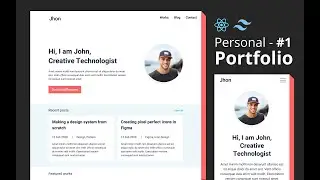 Building a Simple/Elegant Portfolio Website using React and Tailwind CSS