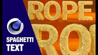 Spaghetti Text with Cinema 4D Spline and Rope Dynamics