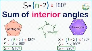 How to find the sum of the interior angles of polygons