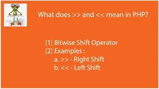 [Solved] What does right shift and left shift operator in PHP?