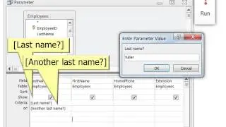 Access  Parameter Queries