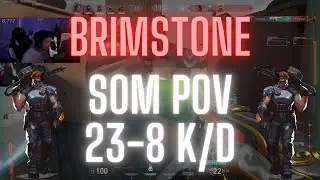 NRG s0m POV Brimstone on Bind 23-8 K/D (VALORANT Pro POV)