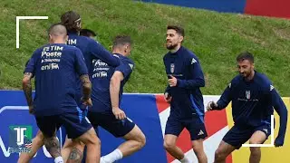 Nicolo Barella, Federico Chiesa, and Gianluca Scamacca ENJOY Italys training ahead of UEFA Euro