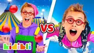 Skydivers vs Acrobats Showdown! | Fun & Educational Videos for Kids | Kidibli