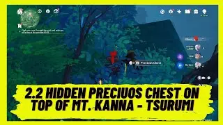 Genshin Impact 2.2 - Hidden Precious Chest on top of Mt.  Kanna - Tsurumi Island