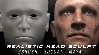 GAMES ART | Realistic Head Sculpt In Zbrush And 3DCoat (Part 1)