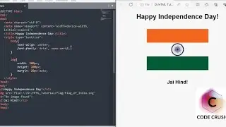 Happy Independence Day HTML CSS | Indian Flag Html CSS | HTML CSS Tutorial