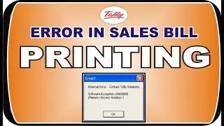 Internal Error contact tally solutions | memory access violation tally error while printing