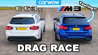 BMW M3 Touring(?!) vs AMG C63 S Estate - DRAG RACE