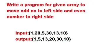 Arrange array such way  odd should be left side and even should be right side using java 8