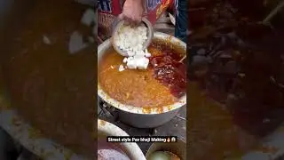 Street style pav bhaji🙄😵|| Indian street food