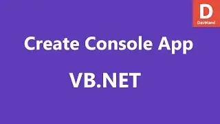 VB.Net Create Console Project in Visual Studio