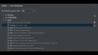 Live Templates- Intellij