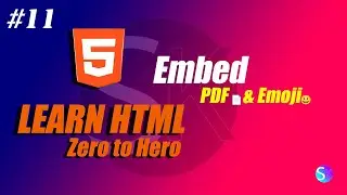 Easy way to embed pdf and emoji in the website!! | html full course 🔥