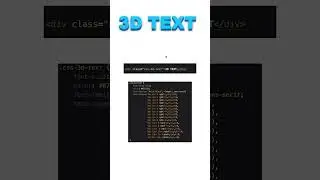 CSS 3D Text Hover Effect || CSS Amazing 3D Text design #shorts