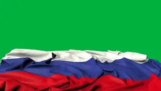 🚩Russia Flag Laying Flat | GREEN SCREEN & CHROMA MATTE🚩