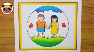 Valentine's Day Drawing / Valentine's Day Drawing Easy Steps / Valentines Day Drawing For Beginners
