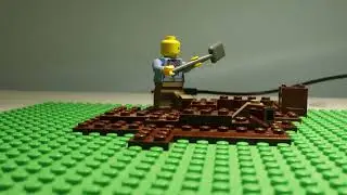 6 ft under | Lego Stop Motion Digging Test | BiM Animation Challenge Lego short