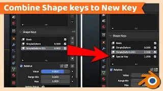 Combine or Merge Shape Keys into New Shape Key | Blender Tutorial