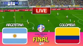 LIVE🔴| ARGENTINA vs COLOMBIA - Copa America 2024 FINAL | Full Match | PES 21 Simulation