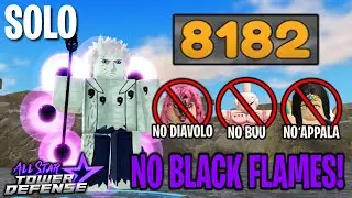 Buffed Gauntlet w/6 Star Obito (No Black Flames) Solo Gameplay | All Star Tower Defense Roblox