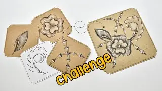 Combine 4 Tangles Together || Part 7 || Challenge Yourself | Zentangle Patterns