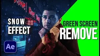 how to create snowfall animation in after effect | green screen remove