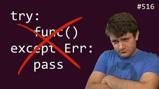 a simpler `try` / `except` (and why maybe shouldnt) (beginner - intermediate) anthony explains #516