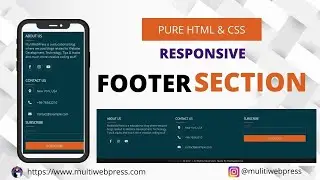 How to create footer in Html & CSS ? | Responsive Footer Section | Multiwebpress 🔥🔥🔥