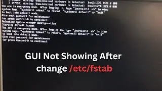 GUI not showing in Linux after changed in fstab